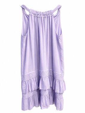 Ann Taylor Lavender Ruffle Tiered Sundress.